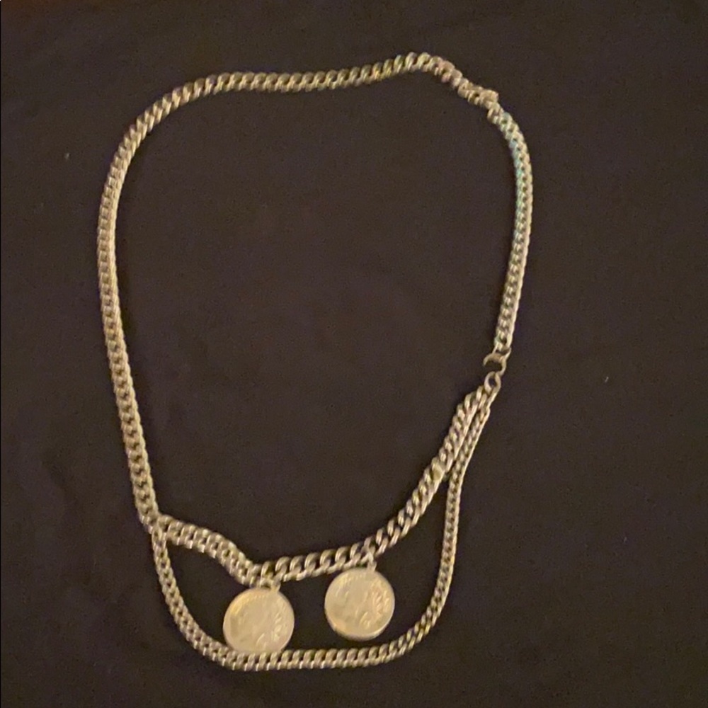 Gold medallion necklace